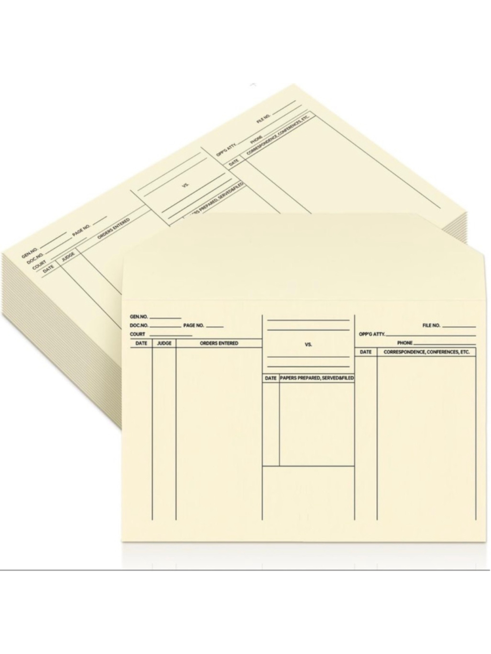 100 Pack 10 x 14-3/4'' Attorney's Envelopes Open Side Case Files Envelopes